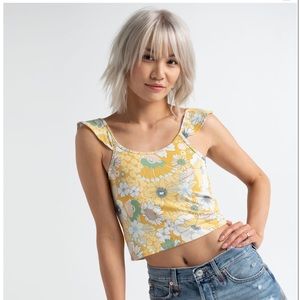 NWT O'NEILL Andy Floral Womens Crop Tank Top Size XS